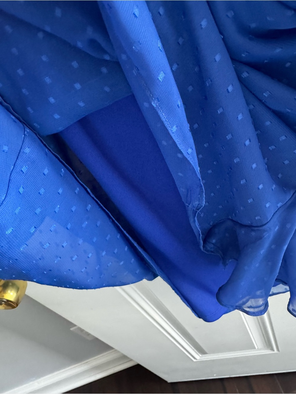 Maison Tara Royal Blue Midi Dress with Flutter Sleeves - Picture 8 of 8